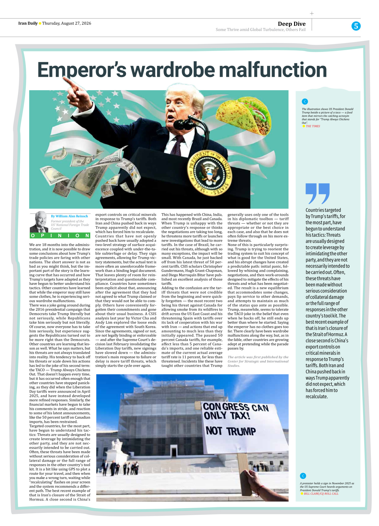 Iran Daily - Number Eight Thousand One Hundred and Ninety Eight - 27 August 2026 - Page 5