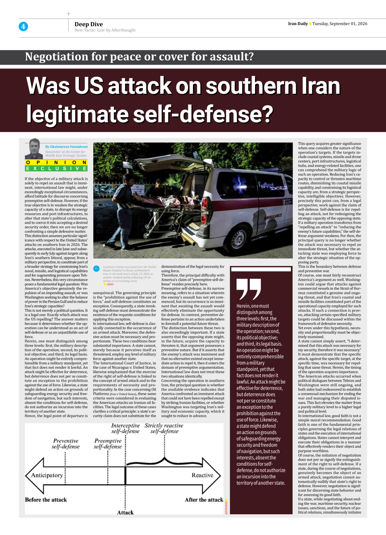 Iran Daily - Number Eight Thousand Two Hundred and One - 01 September 2026 - Page 4