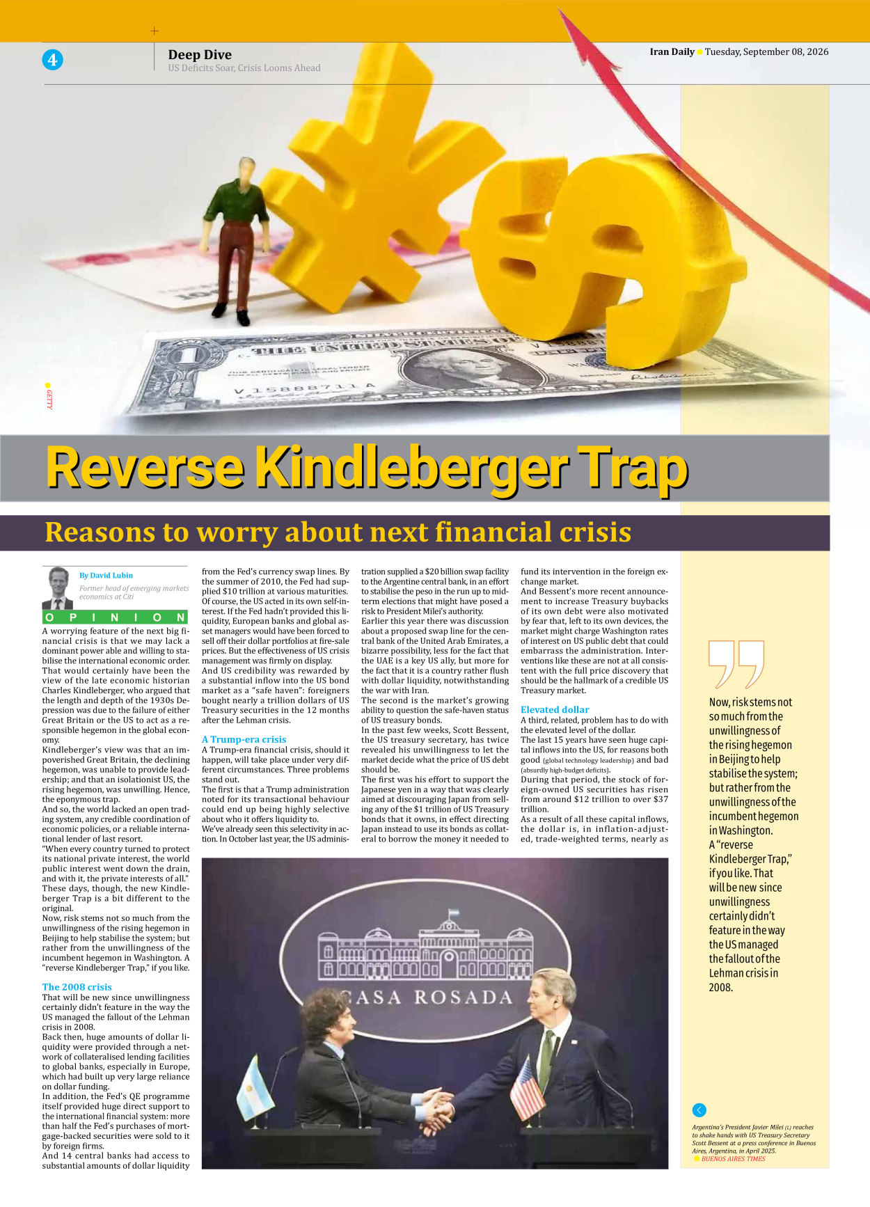 Iran Daily - Number Eight Thousand Two Hundred and Seven - 08 September 2026 - Page 4