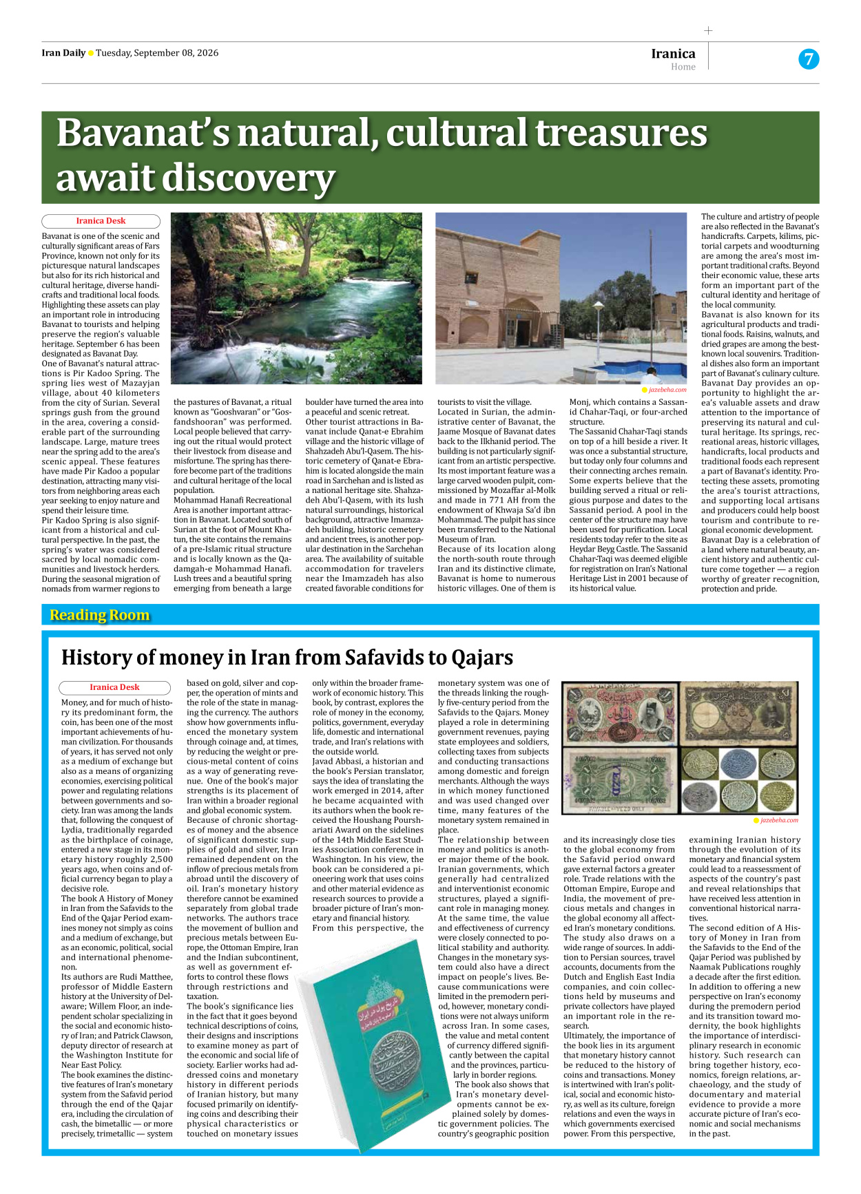 Iran Daily - Number Eight Thousand Two Hundred and Seven - 08 September 2026 - Page 7