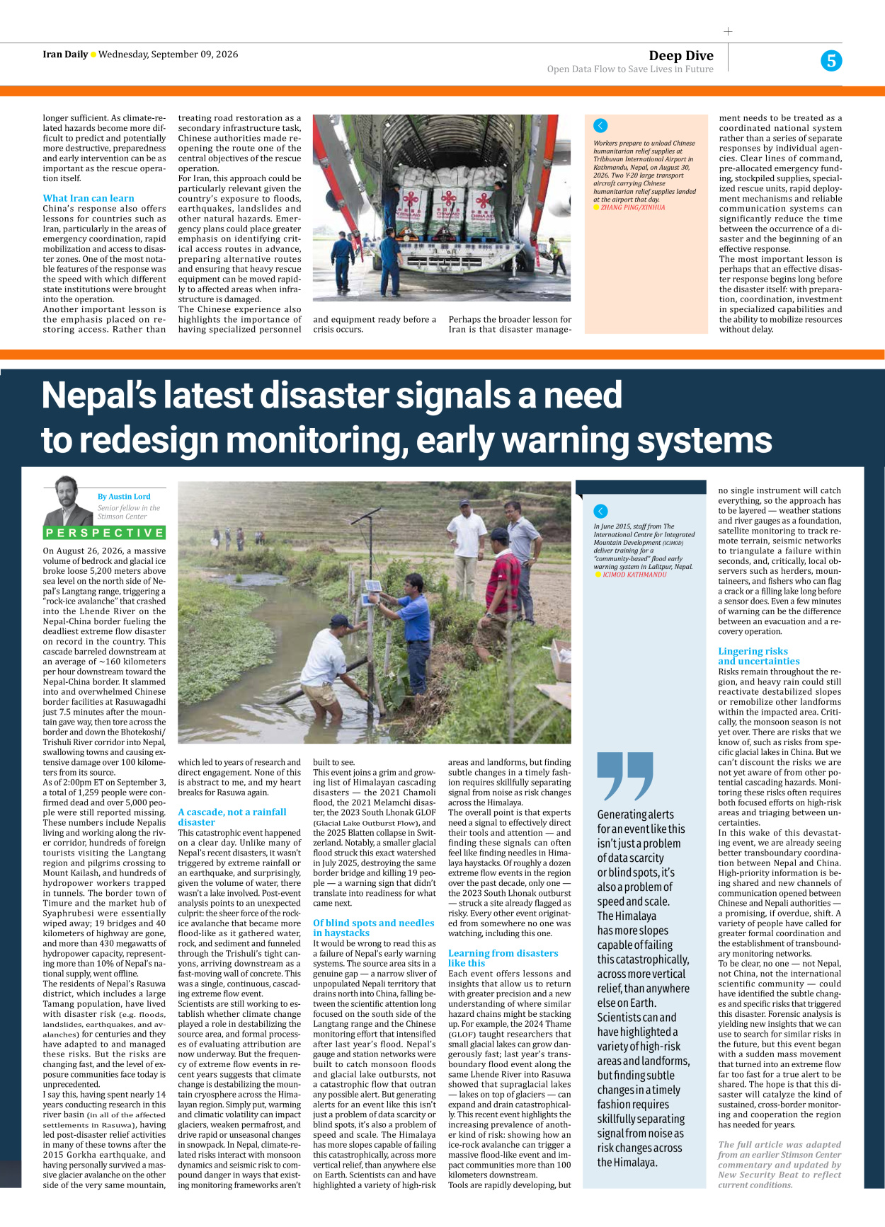 Iran Daily - Number Eight Thousand Two Hundred and Eight - 09 September 2026 - Page 5