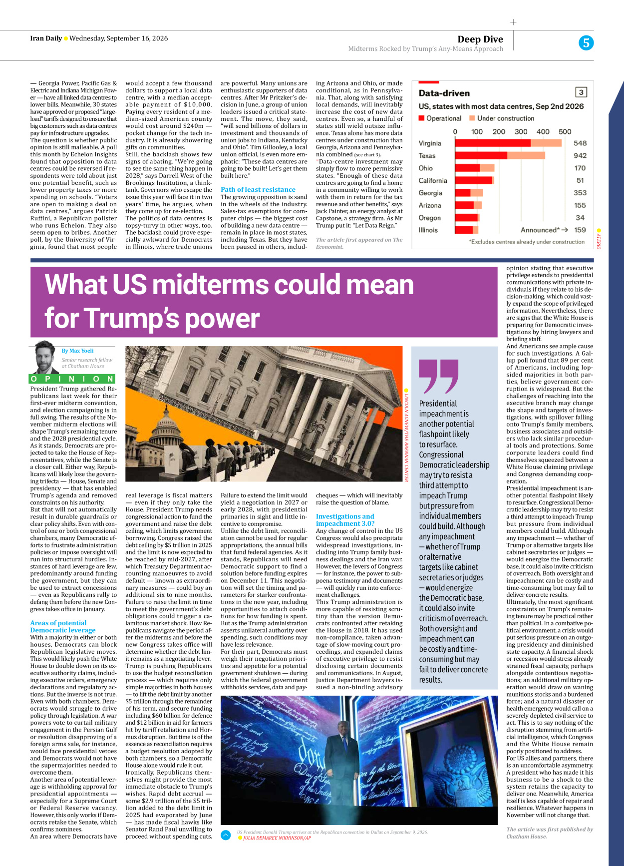 Iran Daily - Number Eight Thousand Two Hundred and Fourteen - 16 September 2026 - Page 5