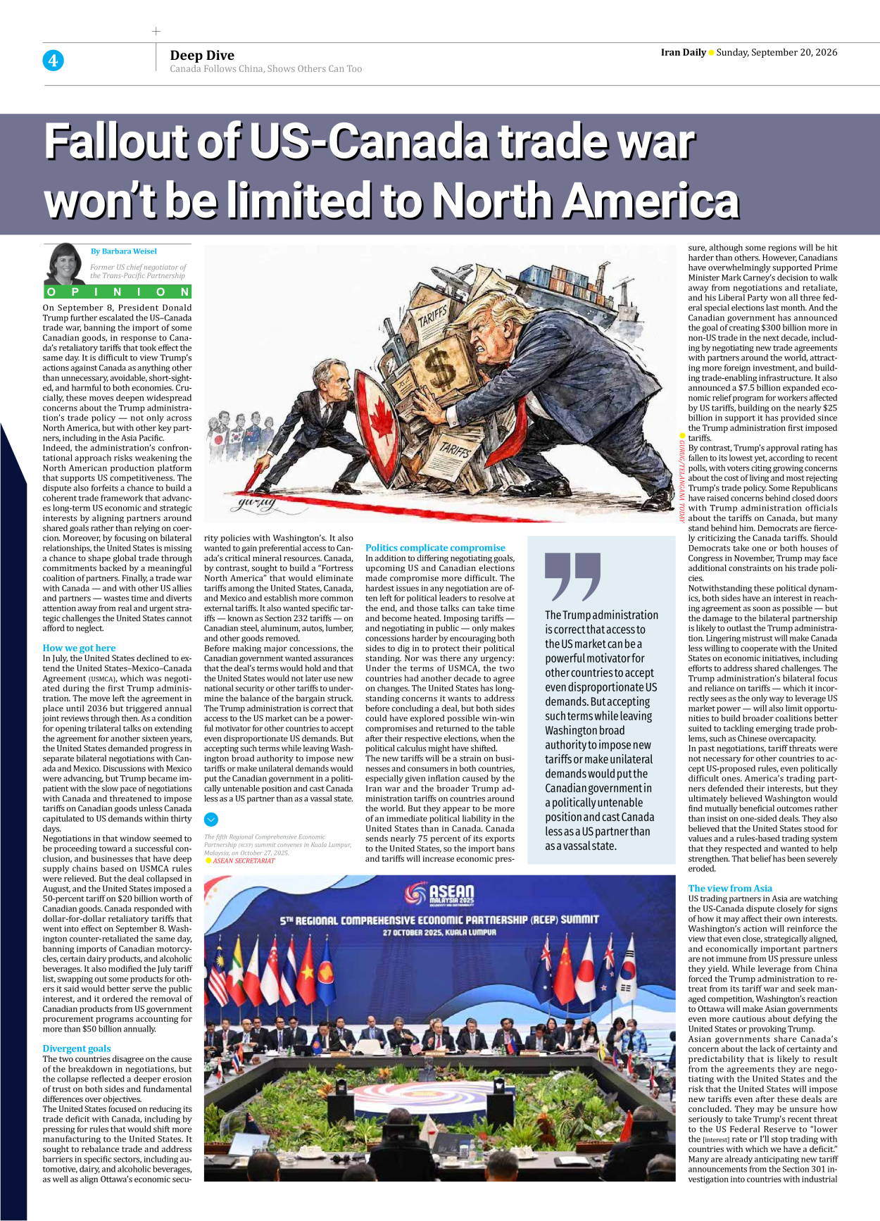 Iran Daily - Number Eight Thousand Two Hundred and Seventeen - 20 September 2026 - Page 4