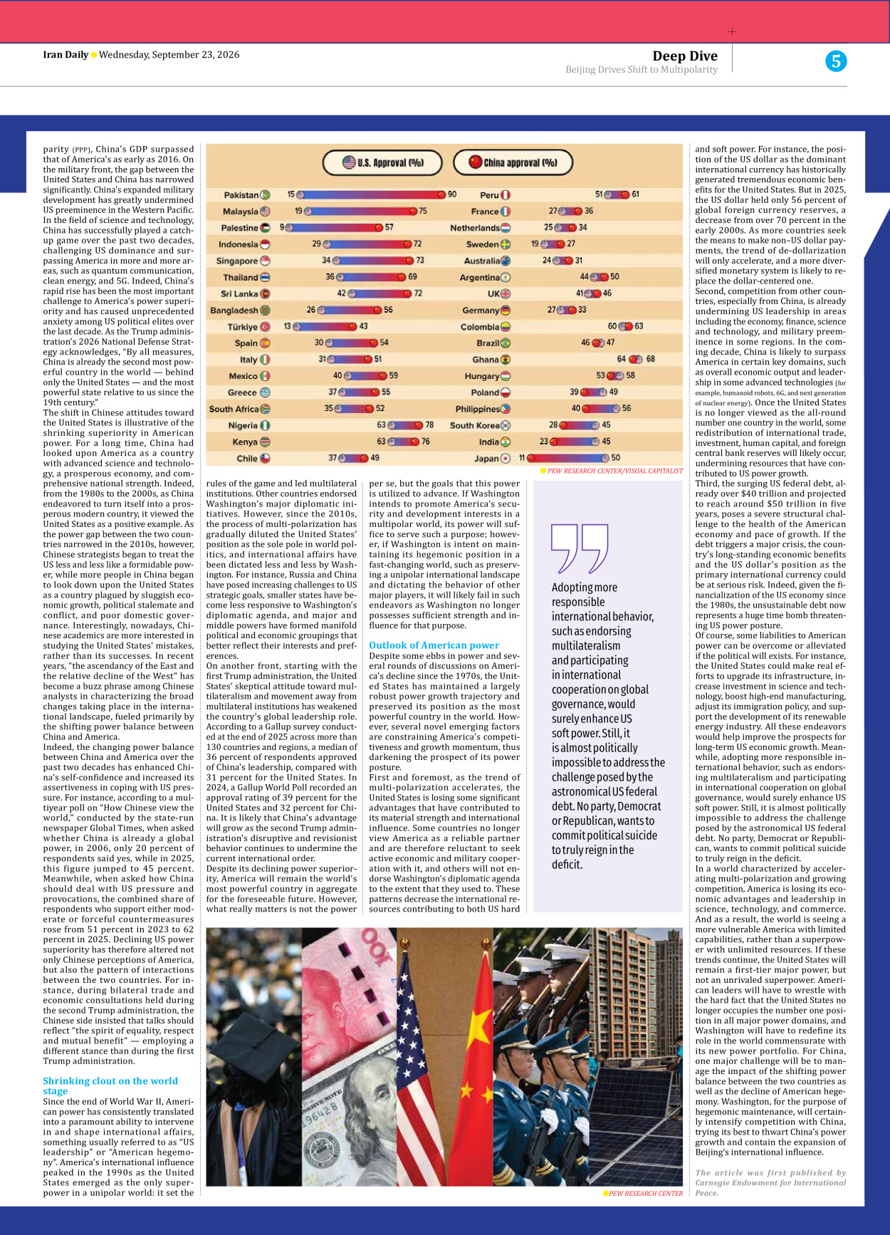 Iran Daily - Number Eight Thousand Two Hundred and Twenty - 23 September 2026 - Page 5