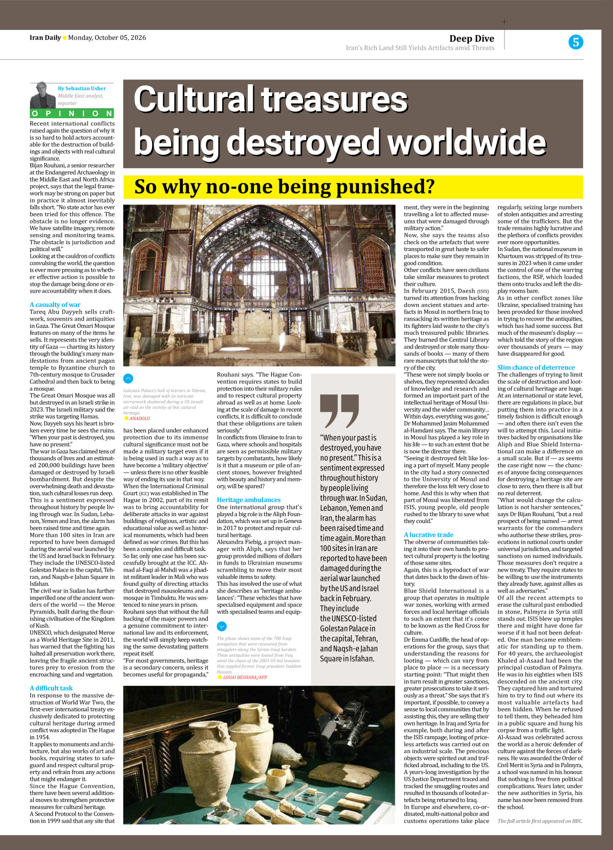 Iran Daily - Number Eight Thousand Two Hundred and Thirty - 05 October 2026 - Page 5