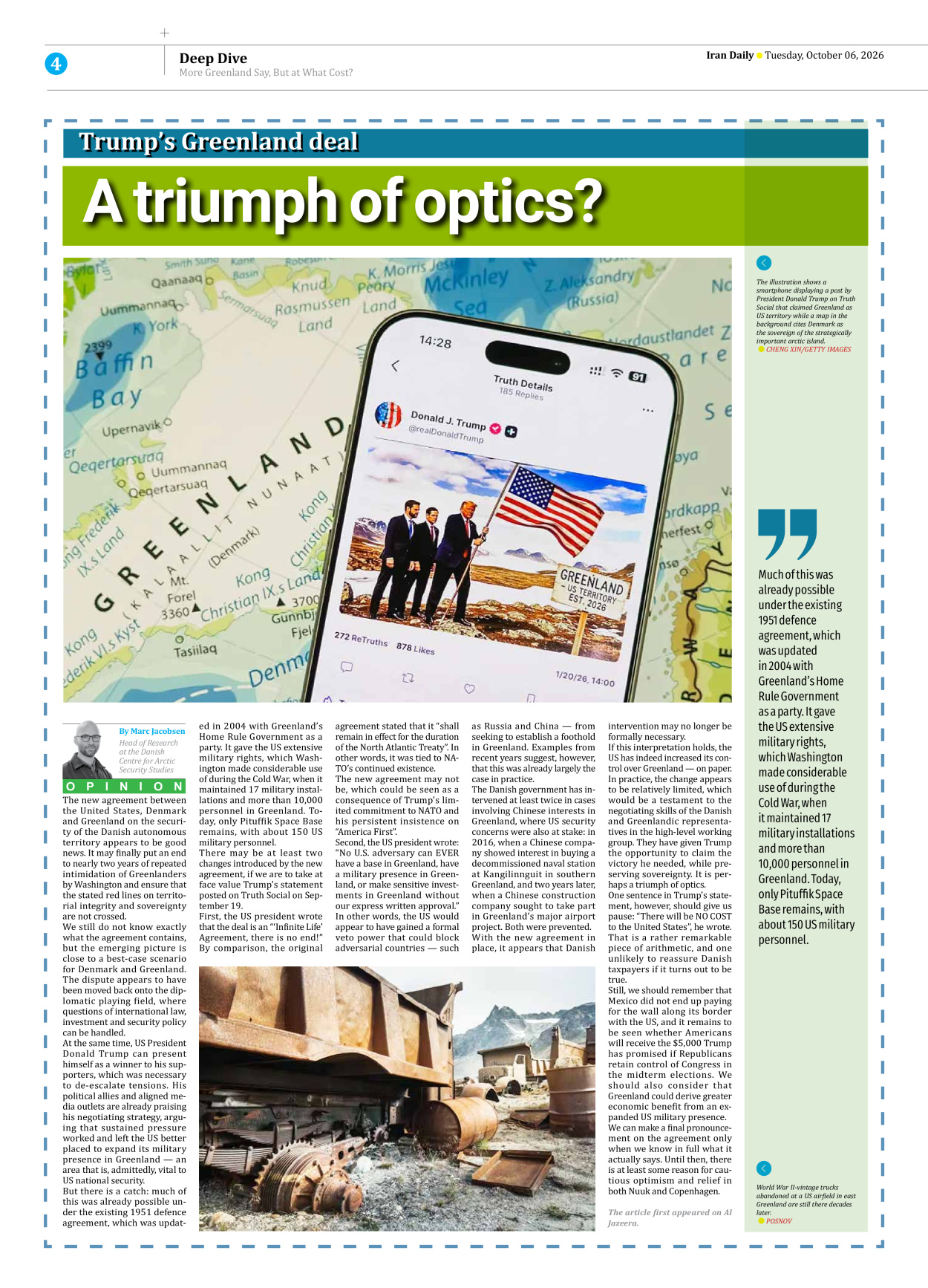 Iran Daily - Number Eight Thousand Two Hundred and Thirty One - 06 October 2026 - Page 4