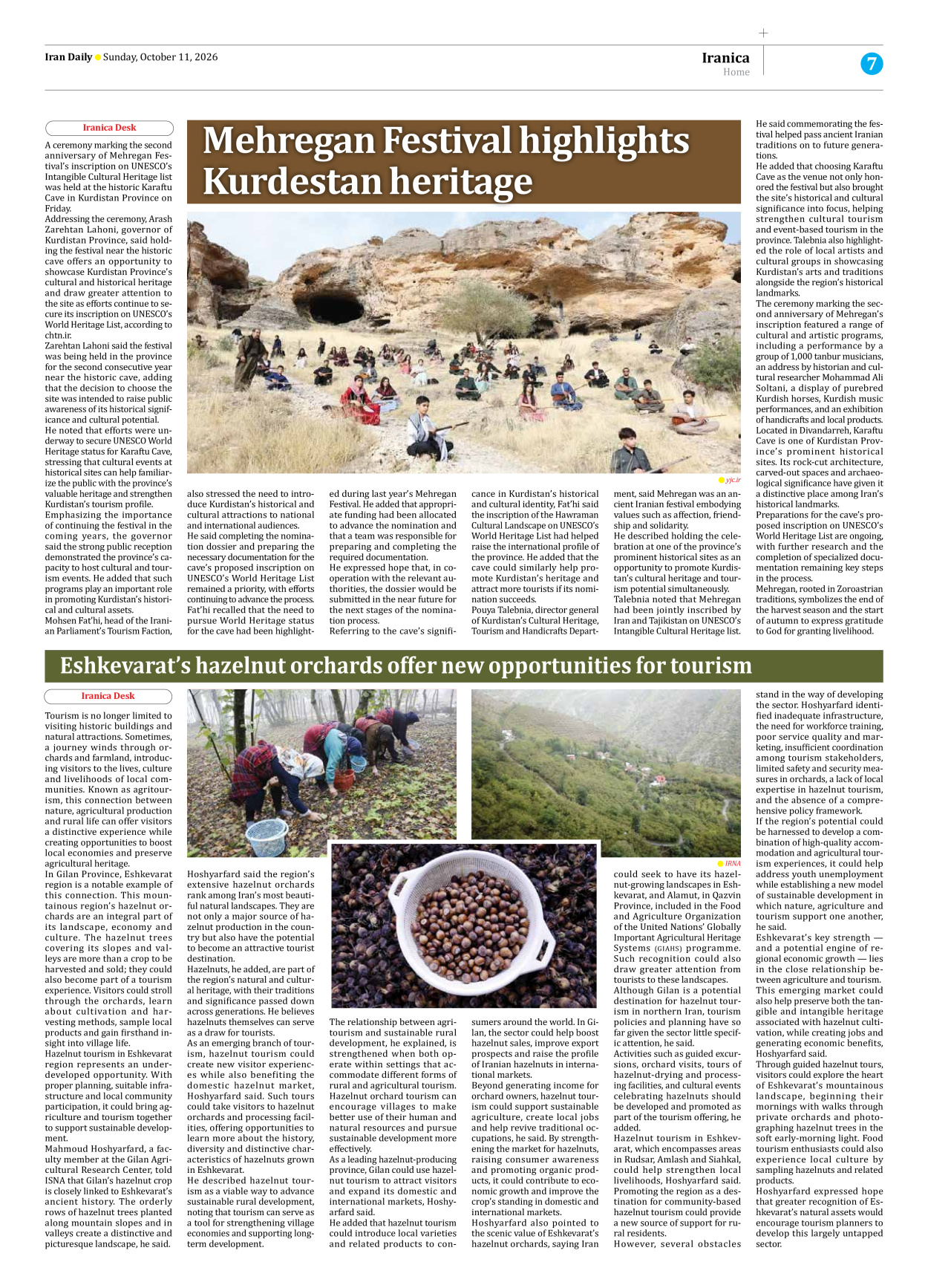 Iran Daily - Number Eight Thousand Two Hundred and Thirty Five - 11 October 2026 - Page 7