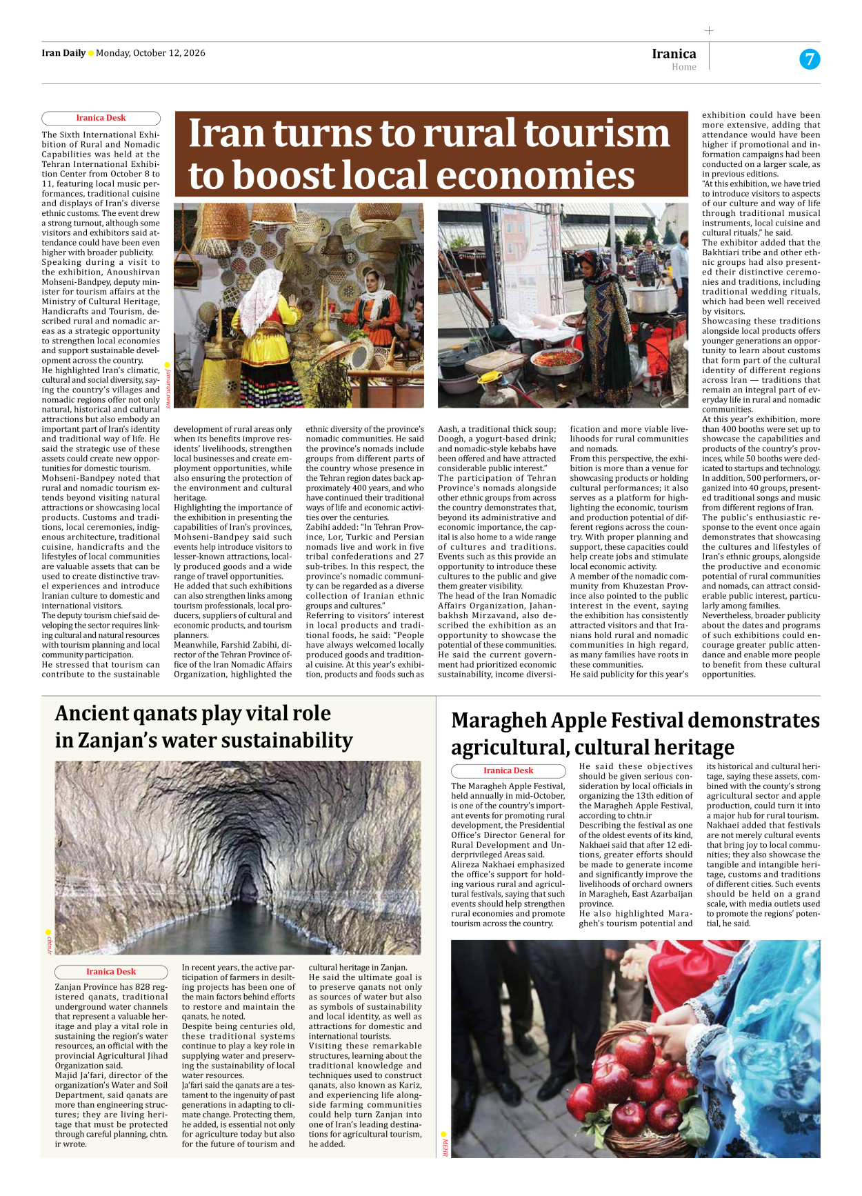 Iran Daily - Number Eight Thousand Two Hundred and Thirty Six - 12 October 2026 - Page 7