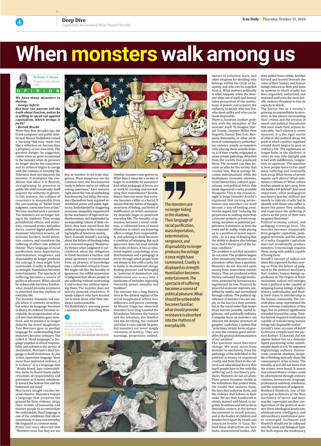 Iran Daily - Number Eight Thousand Two Hundred and Thirty Nine - 15 October 2026 - Page 4