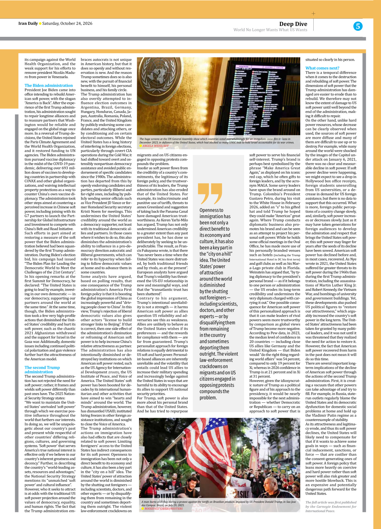 Iran Daily - Number Eight Thousand Two Hundred and Forty Six - 24 October 2026 - Page 5