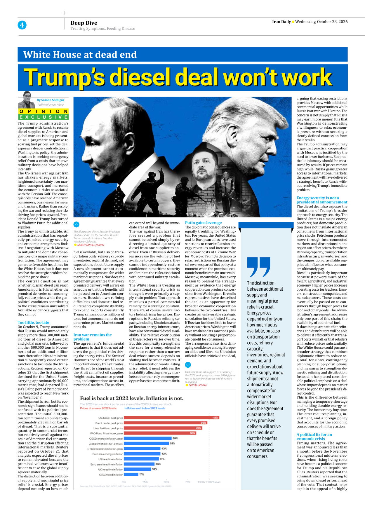Iran Daily - Number Eight Thousand Two Hundred and Fifty - 28 October 2026 - Page 4